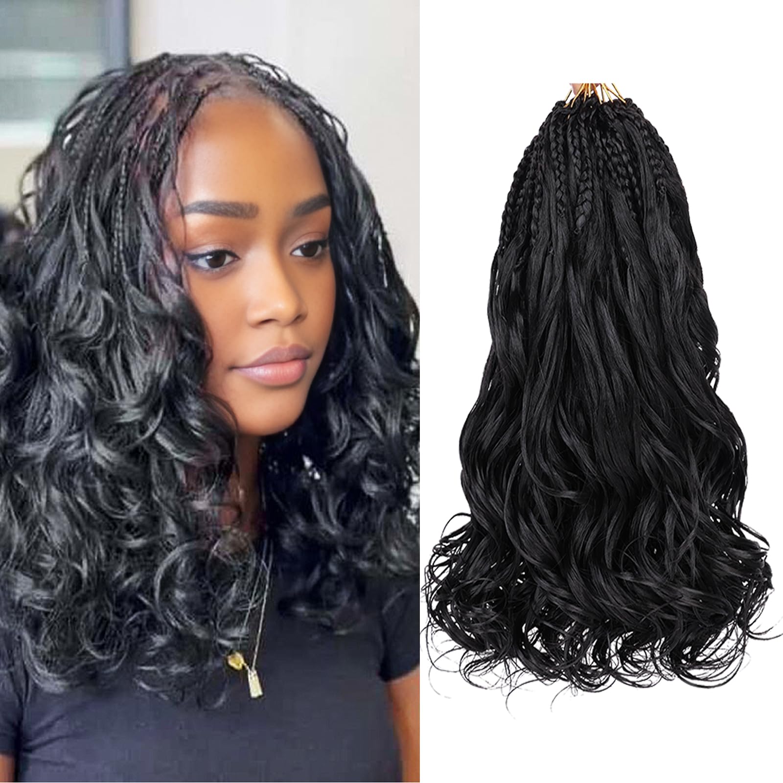 Amazon.com : Leeven Boho French Curl Crochet Braids 12 Inch 8