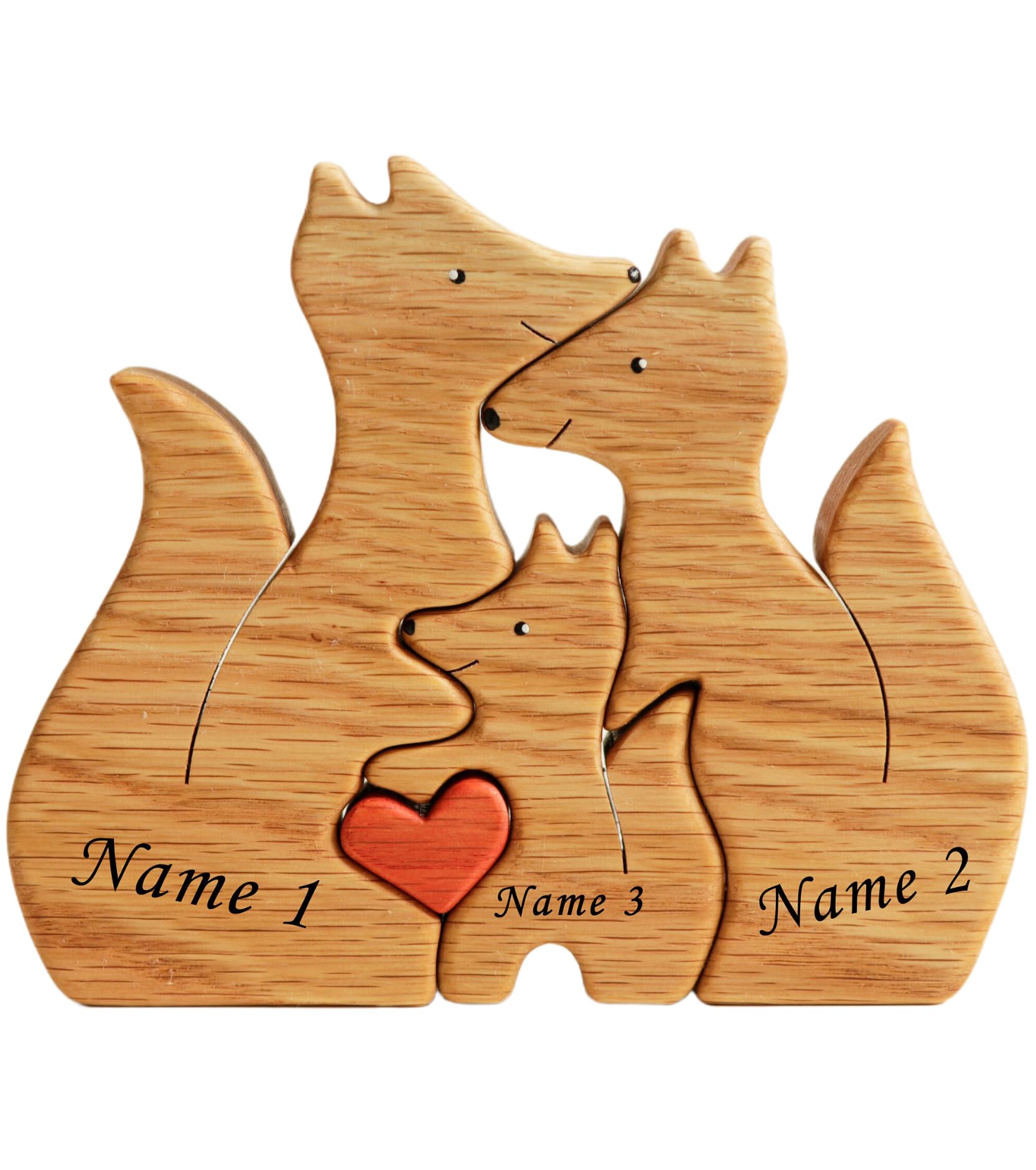 Amazon.com: ROSLILY Custom Wooden Animal Family Figurine with 1-8