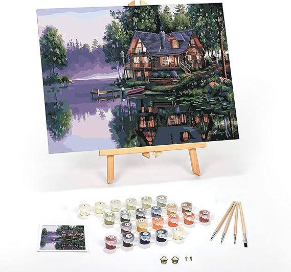 Ledgebay Paint by Number for Adults Framed Canvas Beginner to Advanced