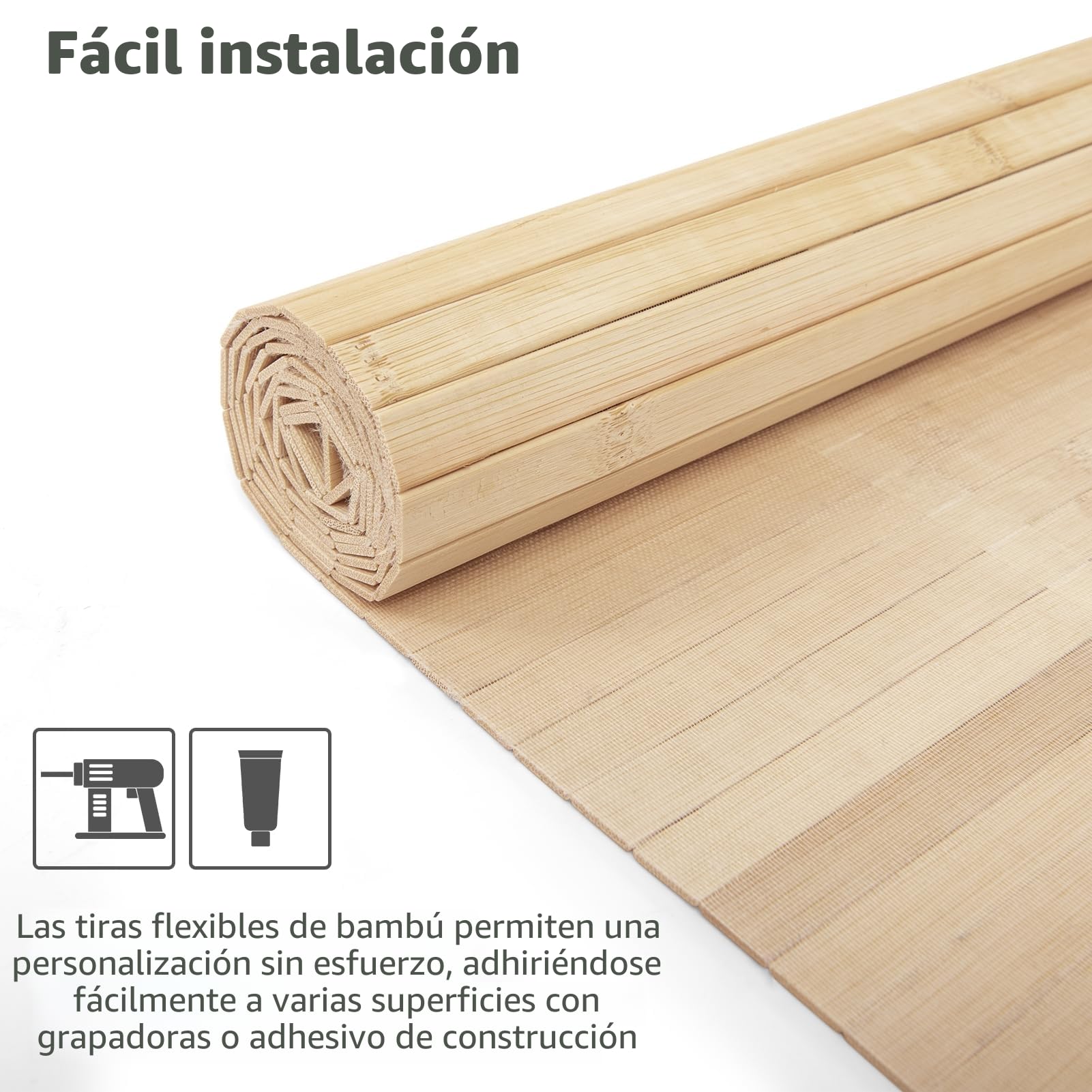 Art3d Panel de pared de bambú natural para decoración de paredes interiores, paneles renovables para pared, techo, muebles, gabinetes, oficinas, 30 x 244 cm, carbonizado