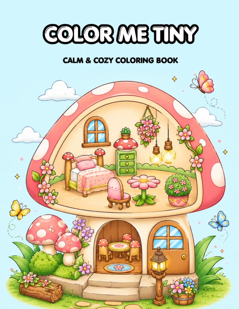 Color Me Tiny: Adult Coloring Book with Miniature Worlds inside Tiny Items for Relaxation and Stress Relief (The Cozy Coloring Collection)