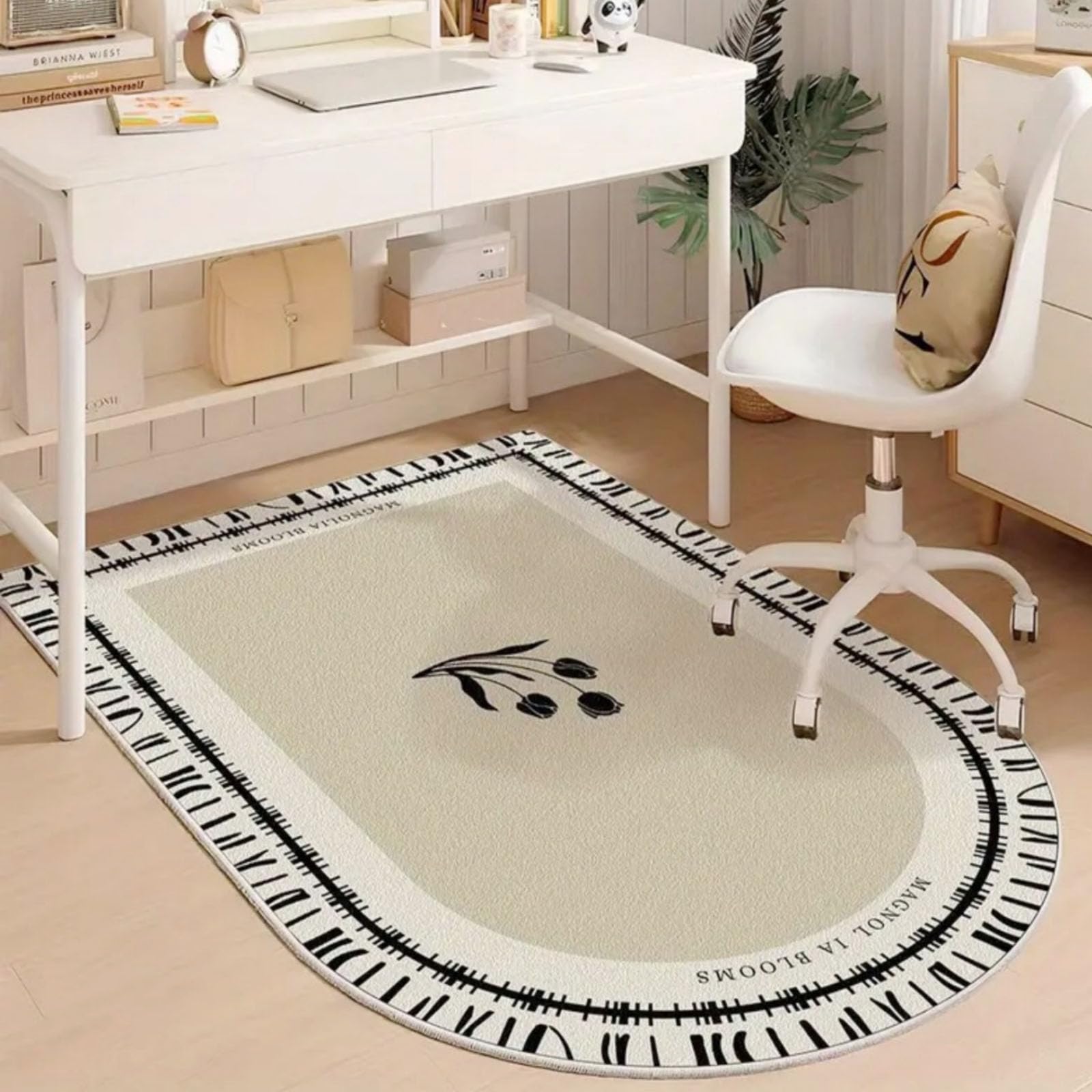 Odot Office Chair Mat for Carpeted and Hardwood Floor Protector, Non-Slip Computer Gaming Rolling Chair Desk Mat Protection Carpet Modern for Wooden Floors (Retro,100x120cm)