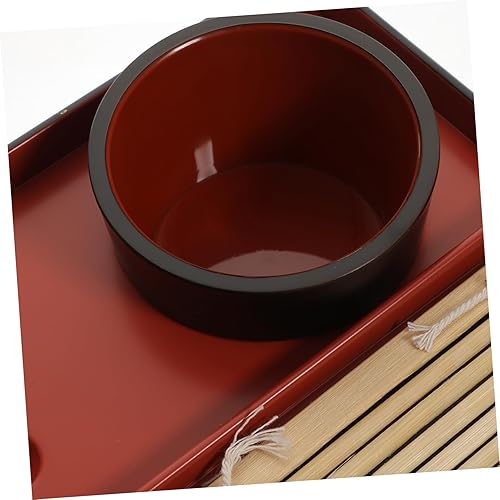 Miniatura 8 de Plato de fideos japoneses de Soba Bandeja de servir de fideos fríos, alfombrilla de sushi, plato de bambú reutilizable