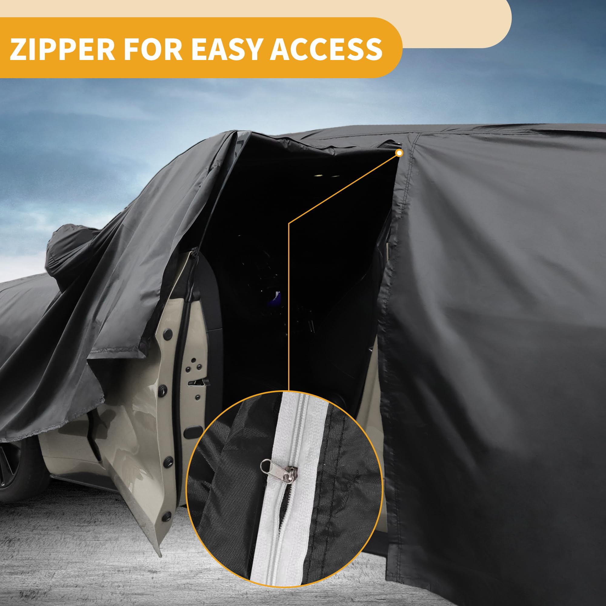 10-Layer Car Cover Waterproof All Weather - See Vehicle Size-Chart - View #12