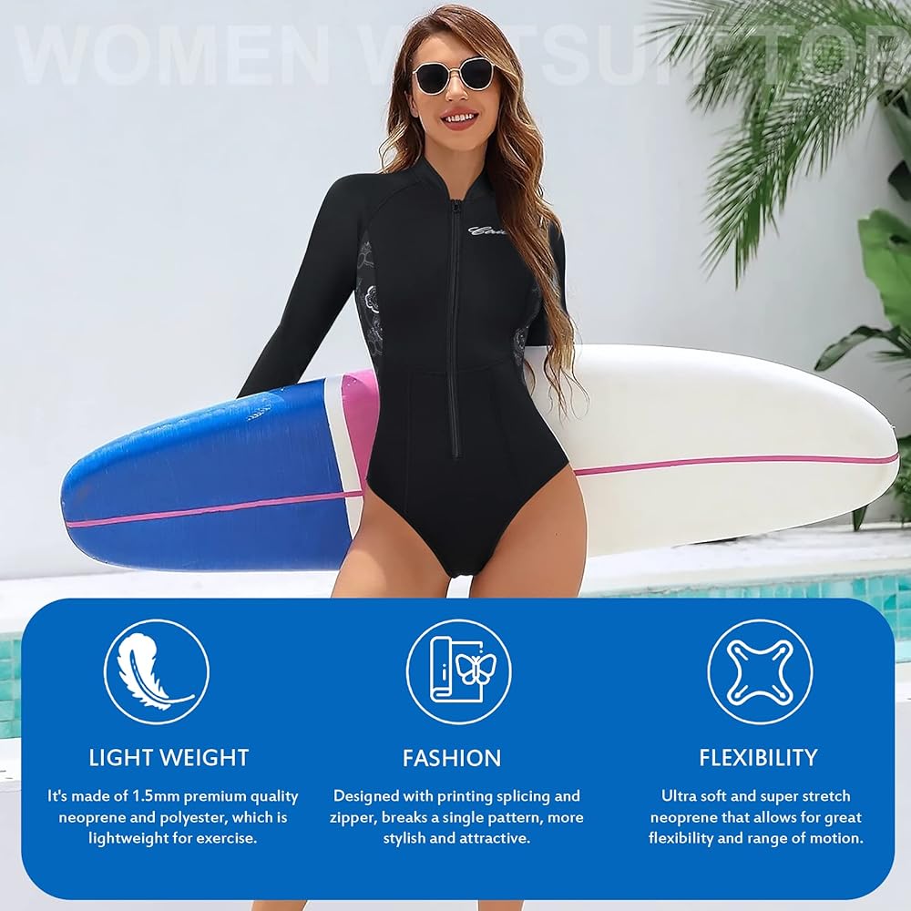 TWCPE 競技用スイムスーツ 黒・紫 Amazon.com: CtriLady Women Neoprene Wetsuit, Shorty Wetsuit