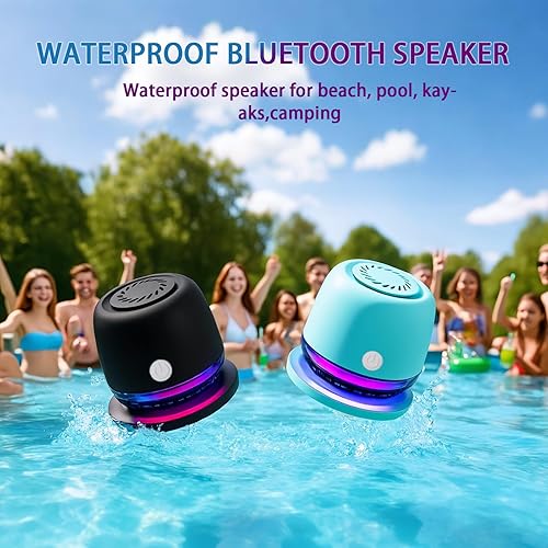 Miniatura 3 de IPX67 - Altavoz Bluetooth impermeable para ducha, altavoces magnéticos, altavoz Bluetooth de inducción inalámbrico con 6 luces RGB, regalo ideal