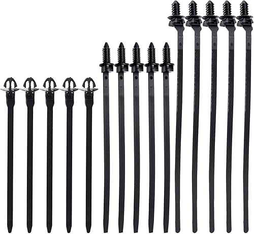 Miniatura 3 de Bridas de alambre de montaje a presión, clips automotrices de nailon, 3 tamaños de bridas para cables de motor, kit de bridas de cremallera para