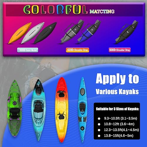 Miniatura 6 de LIBZAKI Kayak Cover AccessoriesCanoe Cover, Upgraded Thickened Waterproof & UV Protection SUP Paddle Boards Cover for IndoorOutdoor StorageFits