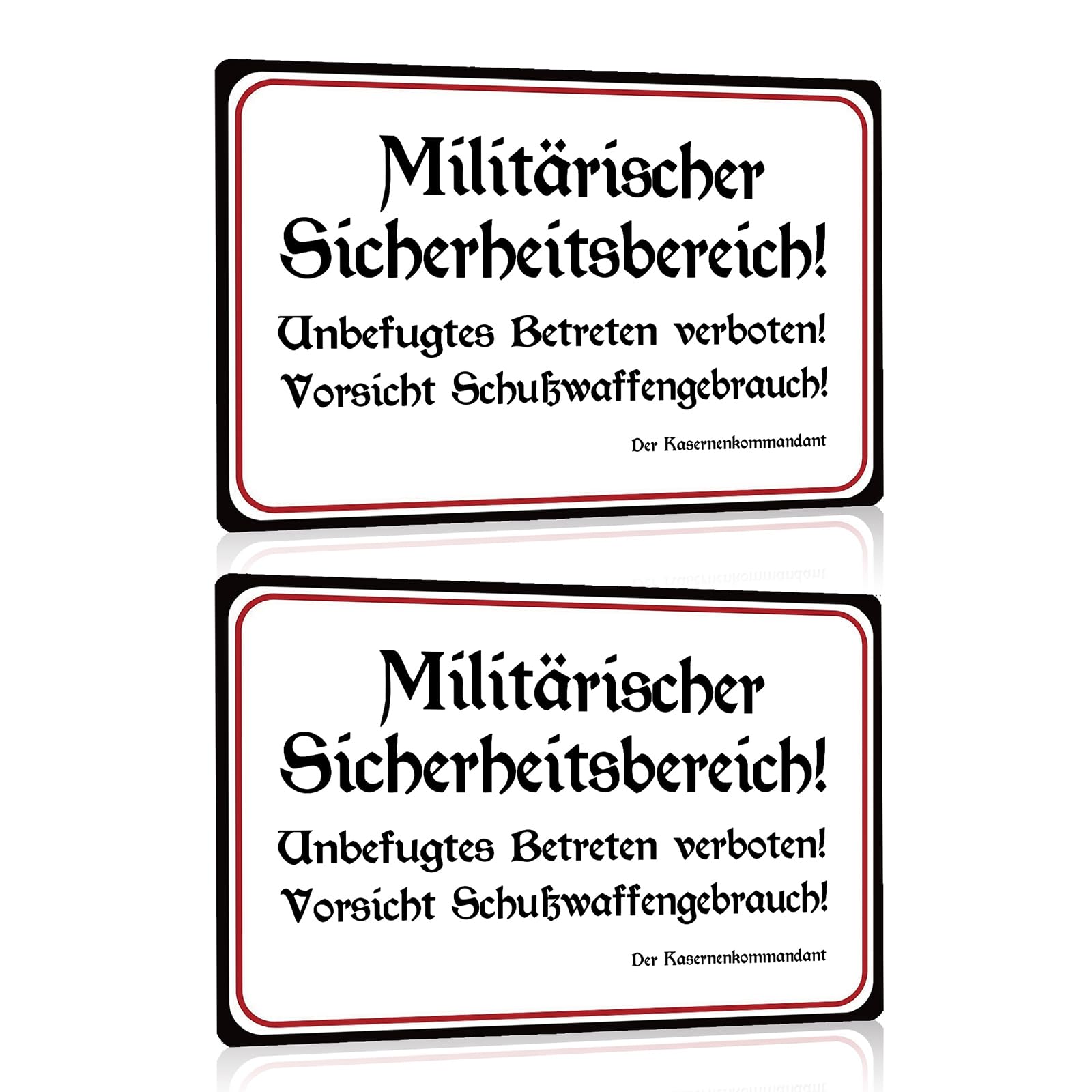 Blechschild „Militärischer Sicherheitsbereich“ – 30x20 Cm, Mit Kordel, Hochgeprägt, UV-beständig, 4 Randlöcher