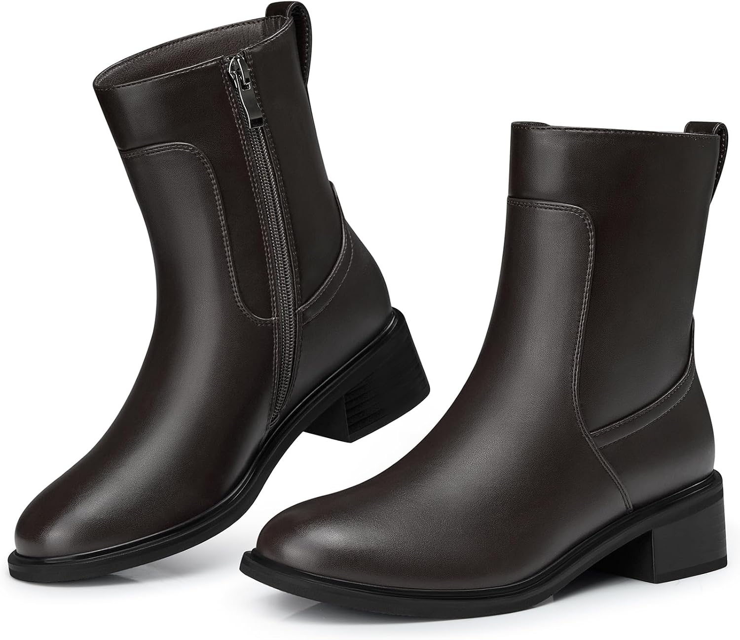 CELLENZ Ankle Boots for Women: Comfortable Low Heel Short Booties image 4