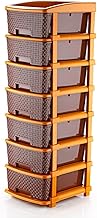 7XL Plastic Modular Drawer System for Home, Office, Hospital, Parlor, School, Doctors, Home and Kids, Product Dimension When assembeled (Chocolate Brown, 7XL)