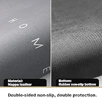 Vista 4 de Tapete de piel de napa en forma de U, muy suave, que absorbe el agua, antideslizante para baño, bañera o ducha, 2 piezas, de 20 x 32 + 20 x 24 Gris