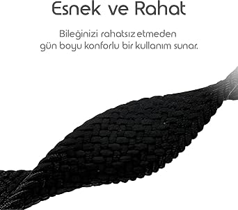 Rongep [Classical Loop] Xiaomi Redmi Watch 6/5/4/Mi Band 10 Pro/9 Pro/8 Pro ile Uyumlu Örgü Kordon Konforlu Mi Band 10 Pro Kordon Terletmeyen Elastik Kumaşlı Redmi Watch 6 Kordonu