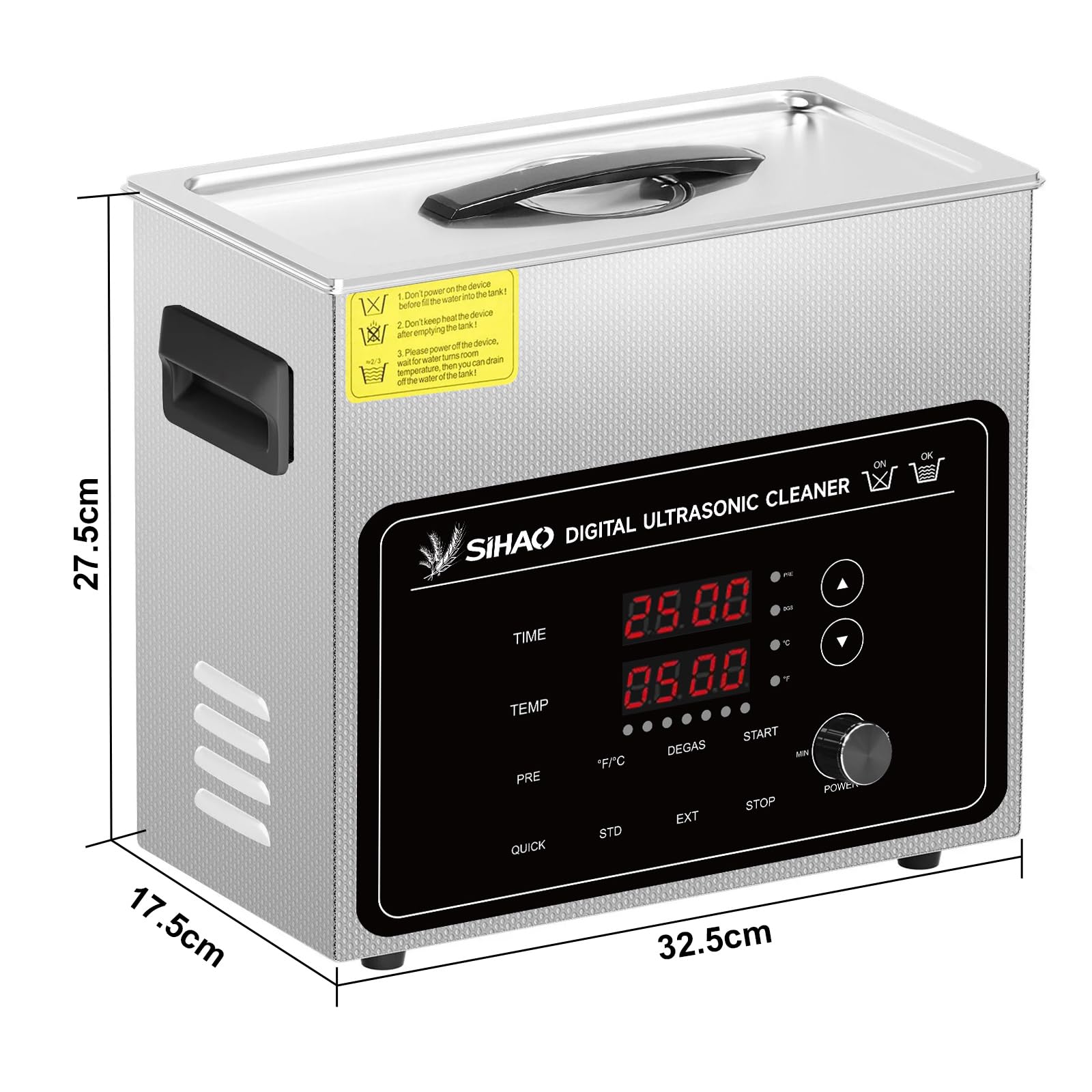 Ultraschallreiniger mit Heiztimer & Korb, Professionelle Digitale Ultraschallreinigungsgerät, Reinigung Ultraschall für Schmuck, Brillen, Uhren usw. (6L)