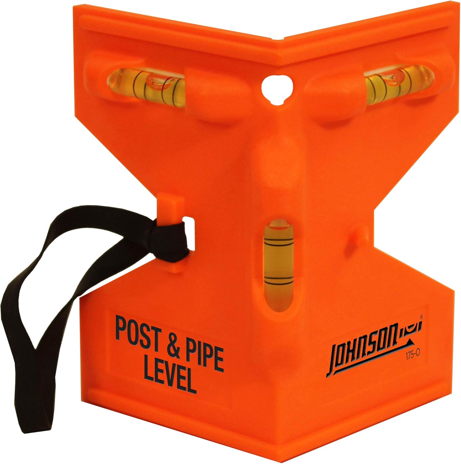 Johnson 175-O Post Level, GloOrange | Manual Operation | ABS Plastic & Rubber | 9 x 5 inches | 1 Count