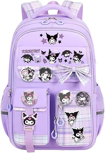 Mochila Kawaii con 21 piezas de accesorios de dibujos animados de anime, antirrobo de viaje, estética, bolsa de regalos para el nuevo semestre,