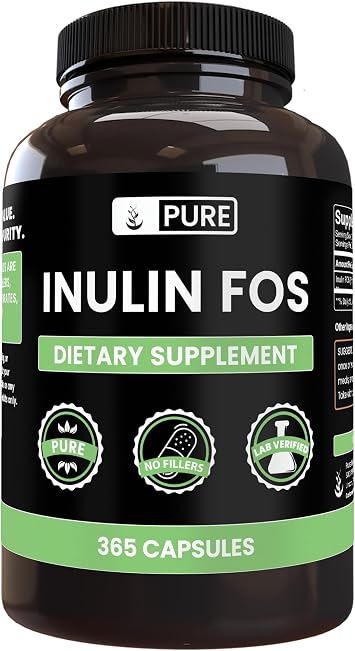 PURE ORIGINAL INGREDIENTS Inulin 365 Capsules No Magnesium Or Rice Fillers, Always Pure, Lab Verified