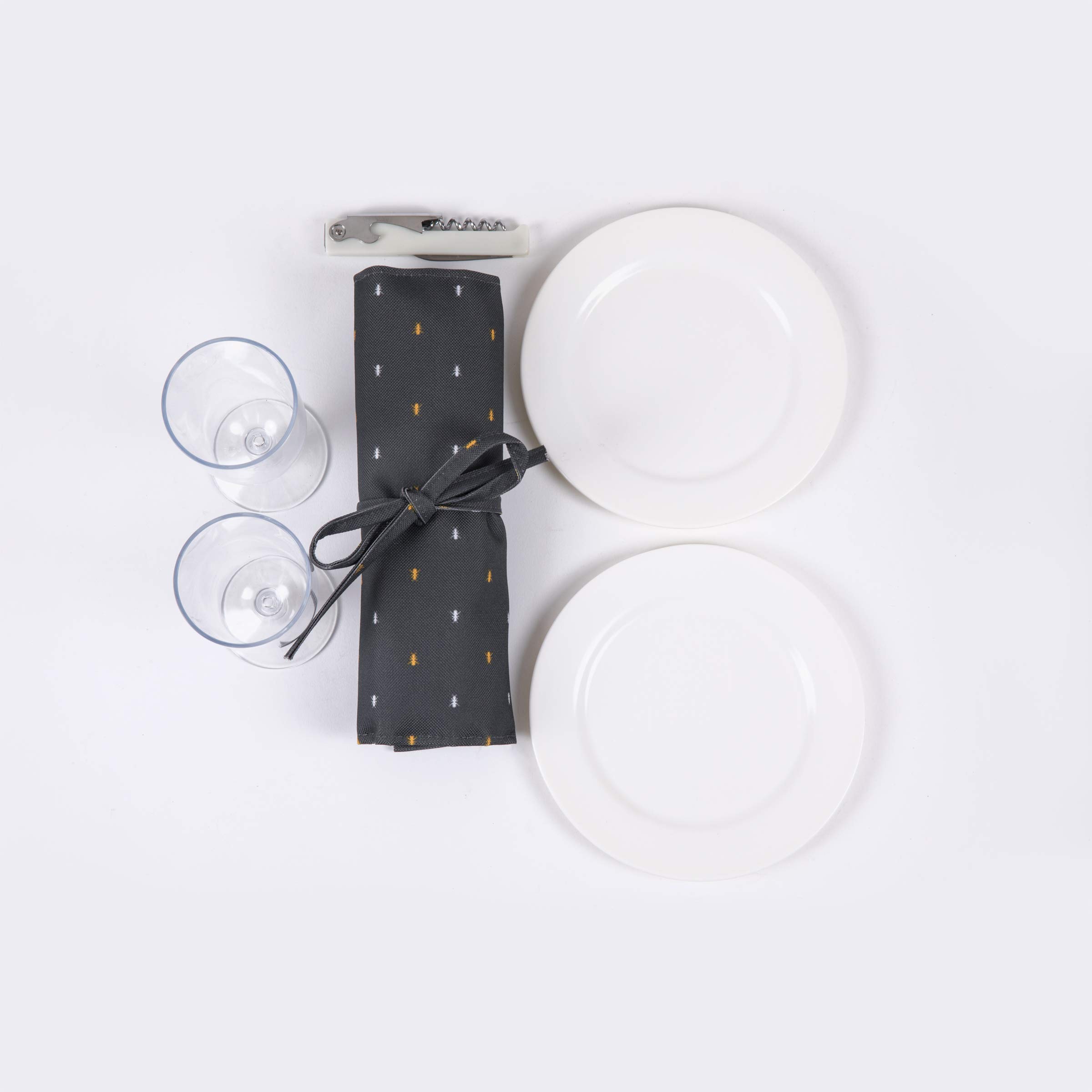 PICNIC TIME Piccadilly - Cesta de Picnic de Sauce con Servicio para Dos, colección Anthology
