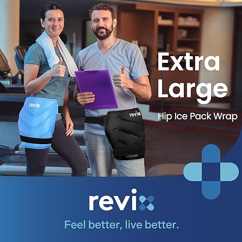 Miniatura 2 de REVIX Paquetes de hielo reutilizables extra grandes para reemplazo de cadera, paquetes fríos de gel para alivio de molestias flexoras, suministros