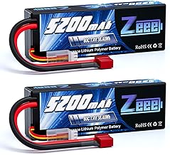 Zeee 2S Lipo Battery 5200mAh 7.4V 80C RC Battery, with Deans T Connector Plug, for RC Evader BX Auto Car Truck LKW Truggy RC Hobby (2 Pack)
