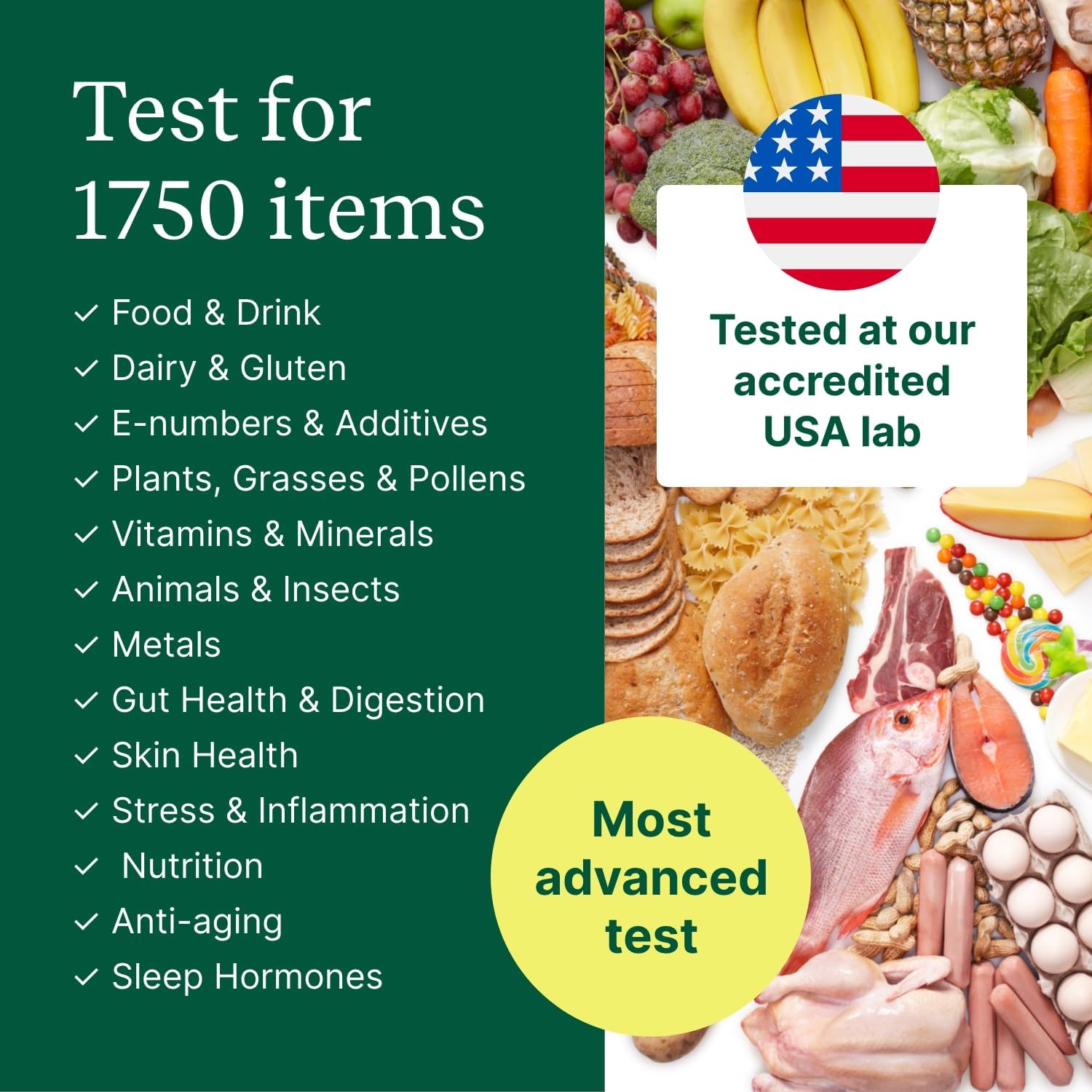 チェックマイボディヘルス | ボディ感度テスト | 1200種類の不耐性をチェック | 使いやすい家庭用ヘアストランドテストキット&