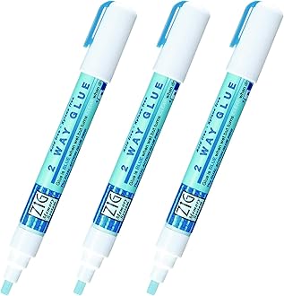 KURETAKE ZIG CORPORATION 2-Way Glue Pen 3P, Chisel Tip, One Size