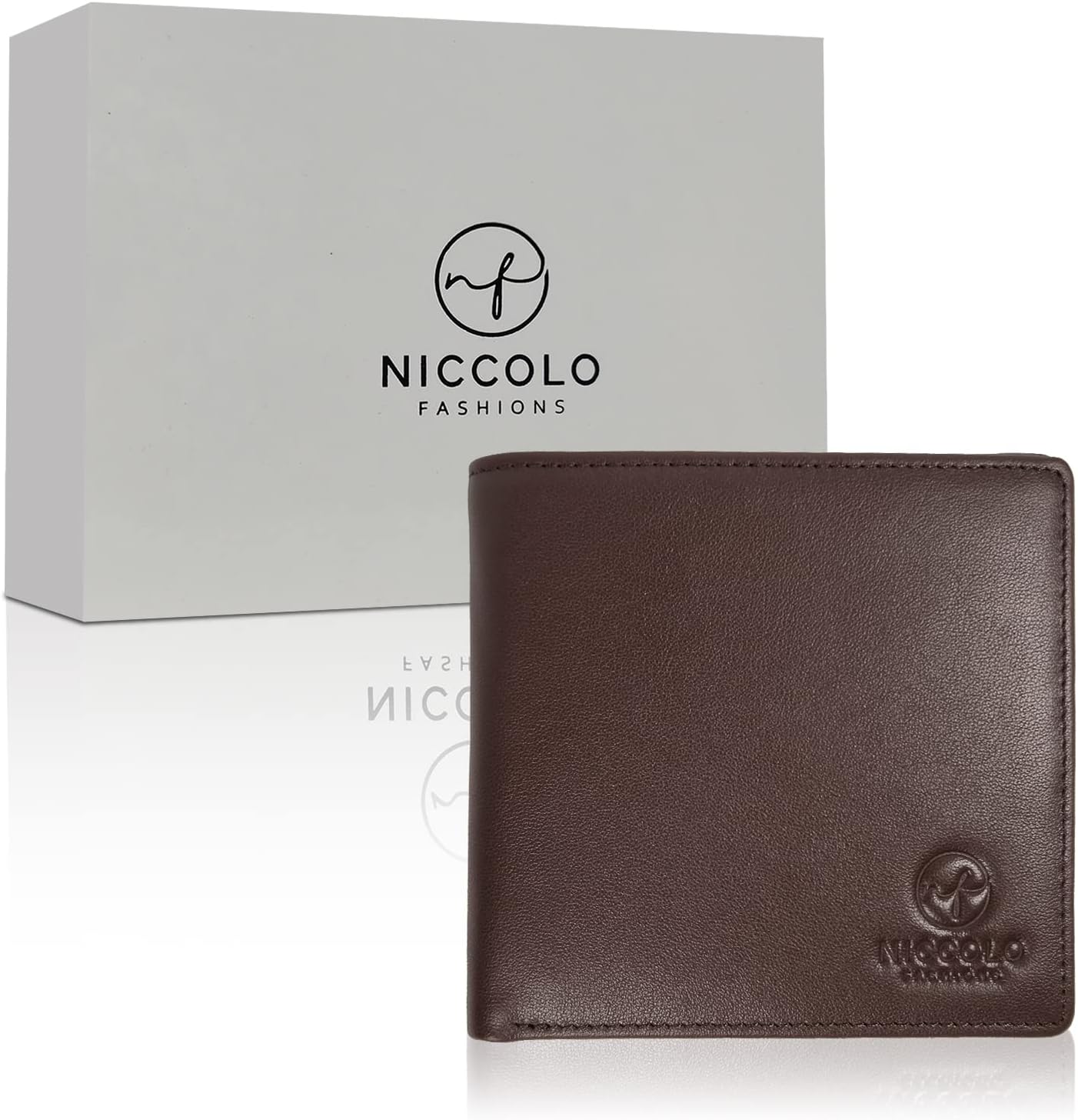 Extra Large Mens Leather Wallet with 12 credit card slots. Slim Minimalist Design, Not Bulky. Bifold Organizer. Wallet for Men. Dark Brown 5 x 4.25 in. - Image 6