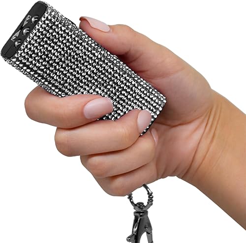 Miniatura 22 de Guard Dog Security Mini llavero de pistola aturdidora con brillos, potente pistola aturdidora para mujeres con linterna LED, recargable por USB