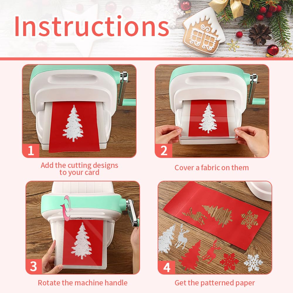 Fustelle Natalizie a Forma di Albero di Natale e Fiocco di Neve, Fustelle in Metallo 3D per Scrapbooking