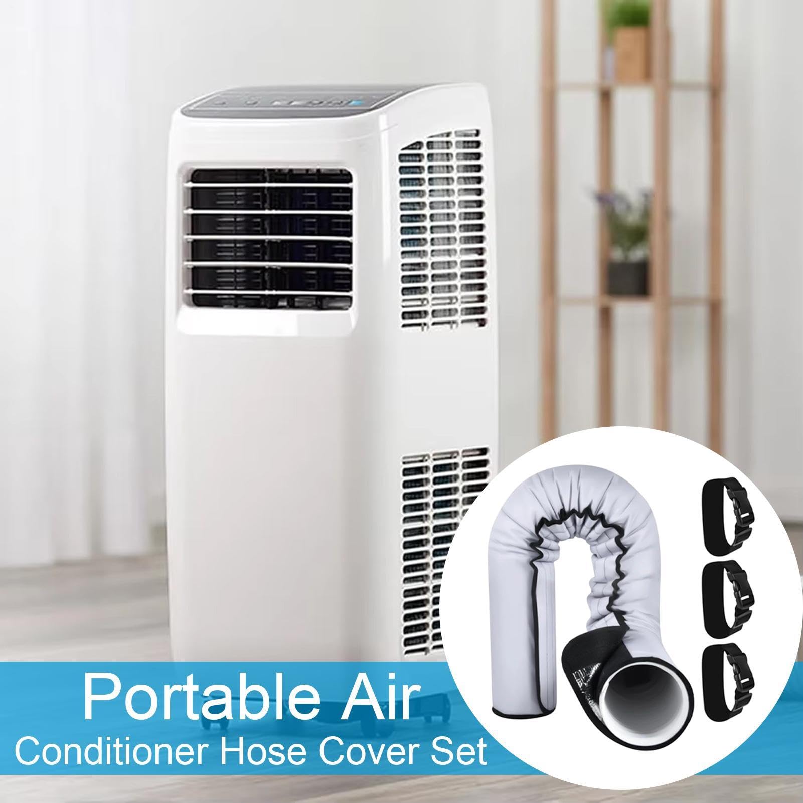 Gaine Isolante Pour Flexible De Climatiseur Portable | Enveloppe Thermique Adaptée TuyD'Évacuation Diamètre 12,7-15 Cm - Manchon thermique tube,Jardin, cour, maison, appartement, camping-car, dortoir