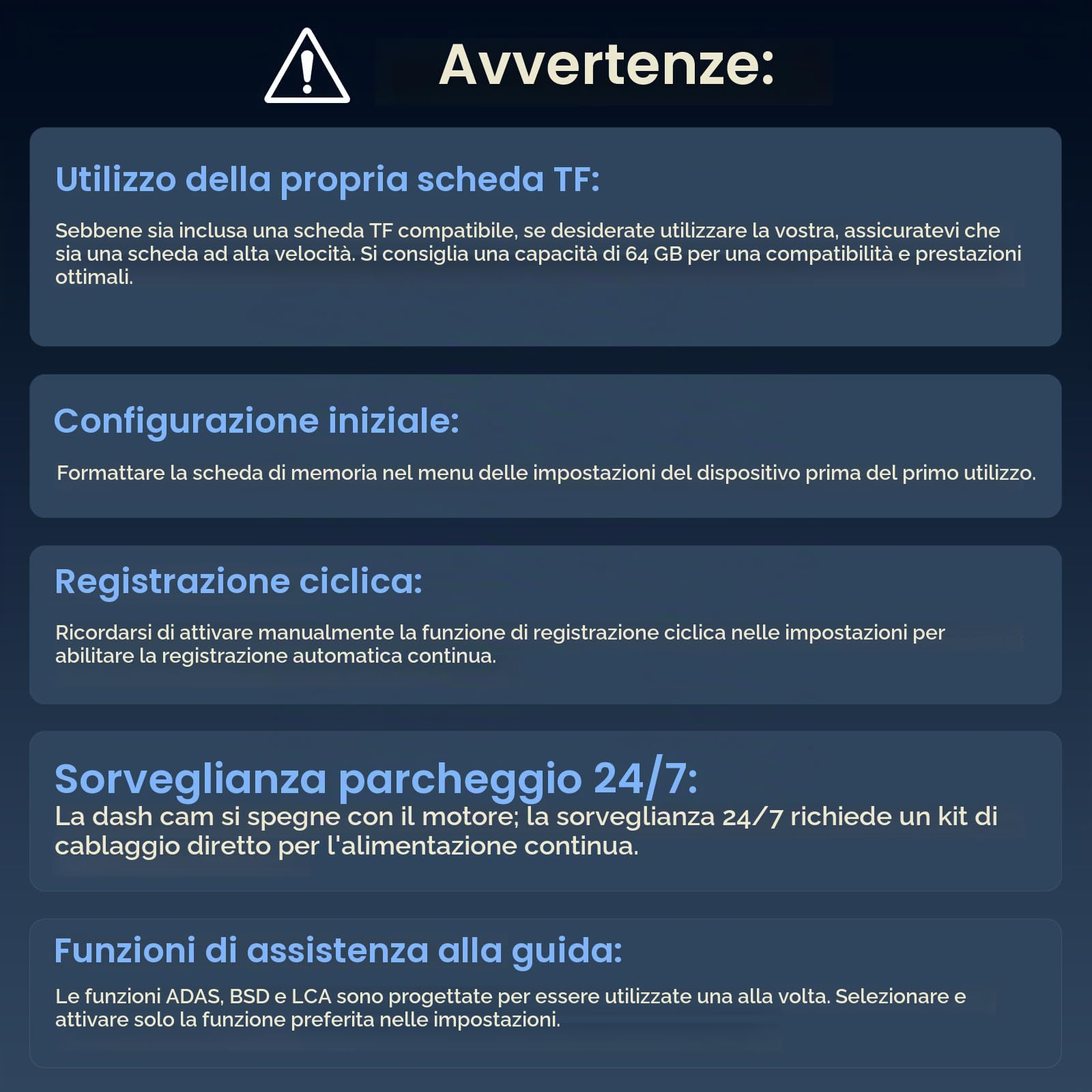 Specchio Retrovisore Auto 10 pollici Touchscreen, Posteriore e anteriore 2K Mirror Dash Cam Specchietto Retrovisore con Scheda 64 GB, Visione notturna grandangolare 150°, ADAS/GPS/G-Sensore