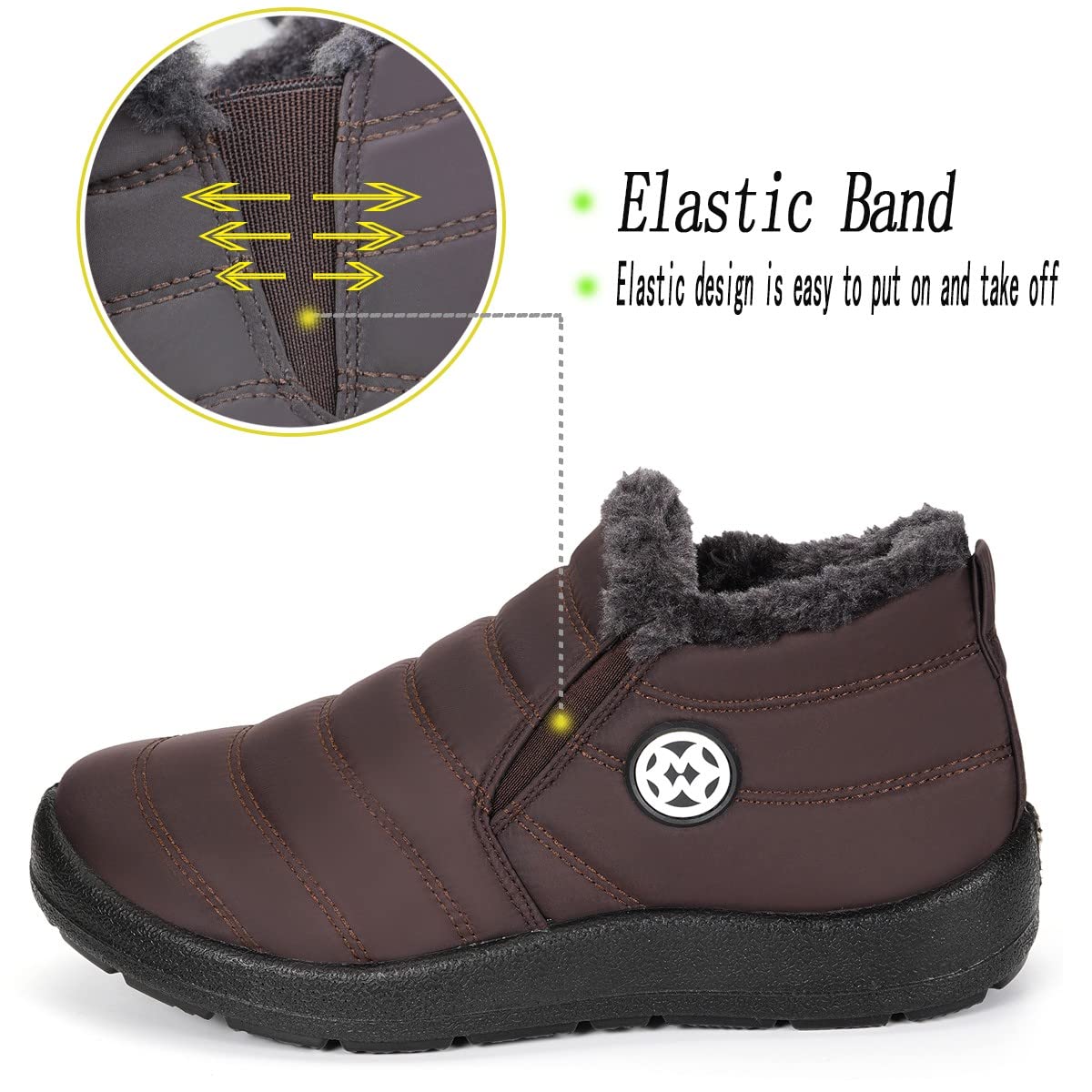 Gaatpot Stivali Donna Stivaletti Invernali Stivali da Neve Caldo Peluche Scarpe Impermeabili 36-43