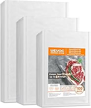Wevac Bolsas de Envasado al Vacío Pack Mixto, 15x20 cm=40, 20x30cm=40, 28x40cm=20, Ultra Resistentes con 5 Láminas Anti-Perforación, Bolsas de vacío Ideales para cocinar, hervir y Preparar Comidas al