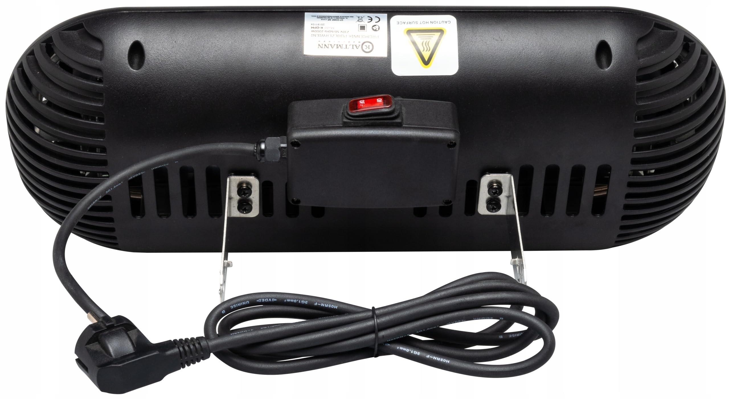 Heizstrahler 2000W Low Glare – Infrarotstrahler mit Wandmontage | IP65 Wetterfest | Elektrische Heizung für Terrasse, Balkon, Bad, Gastronomie | Sofortige Wärme