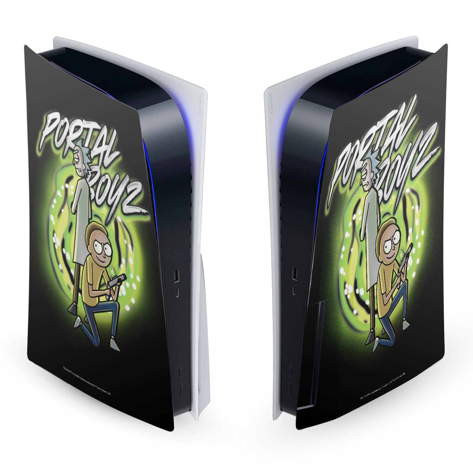Plaque frontale PS5 sticker Rick and Morty de salon - 7