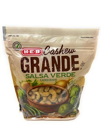 HEB HEB Cashew Grande Roasted Whole Cashews Salsa Verde 11oz - 1 bag