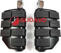 Vista 19 de Estriberas de aluminio cromado para motocicleta con soportes compatibles con Honda VT Shade 600 DELUXE/VLX 1996-2007 (GTW Chrome)