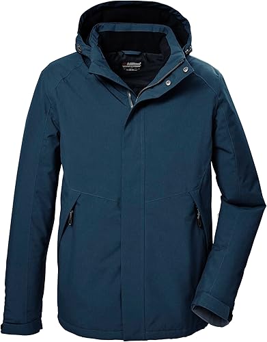 killtec Hombre Chaqueta funcional/chaqueta de exterior con capucha con cremaller