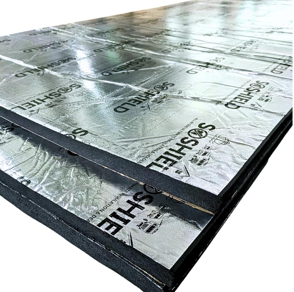 20mm SOSHIELD Marine Engine Compartment All in One Insulation and Sound Deadening Mat, High Performance Acoustic & Thermal Protection for Boats and Marine Vessels, 1m x 1m