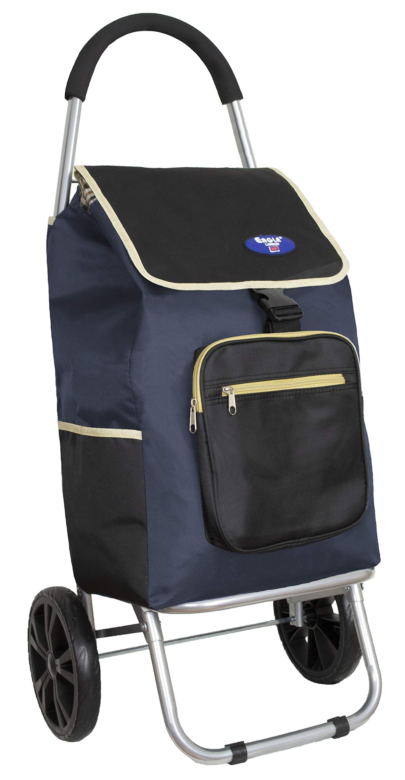 Bergs Navy And Black Classic Shopping Trolley (Navy And Black)