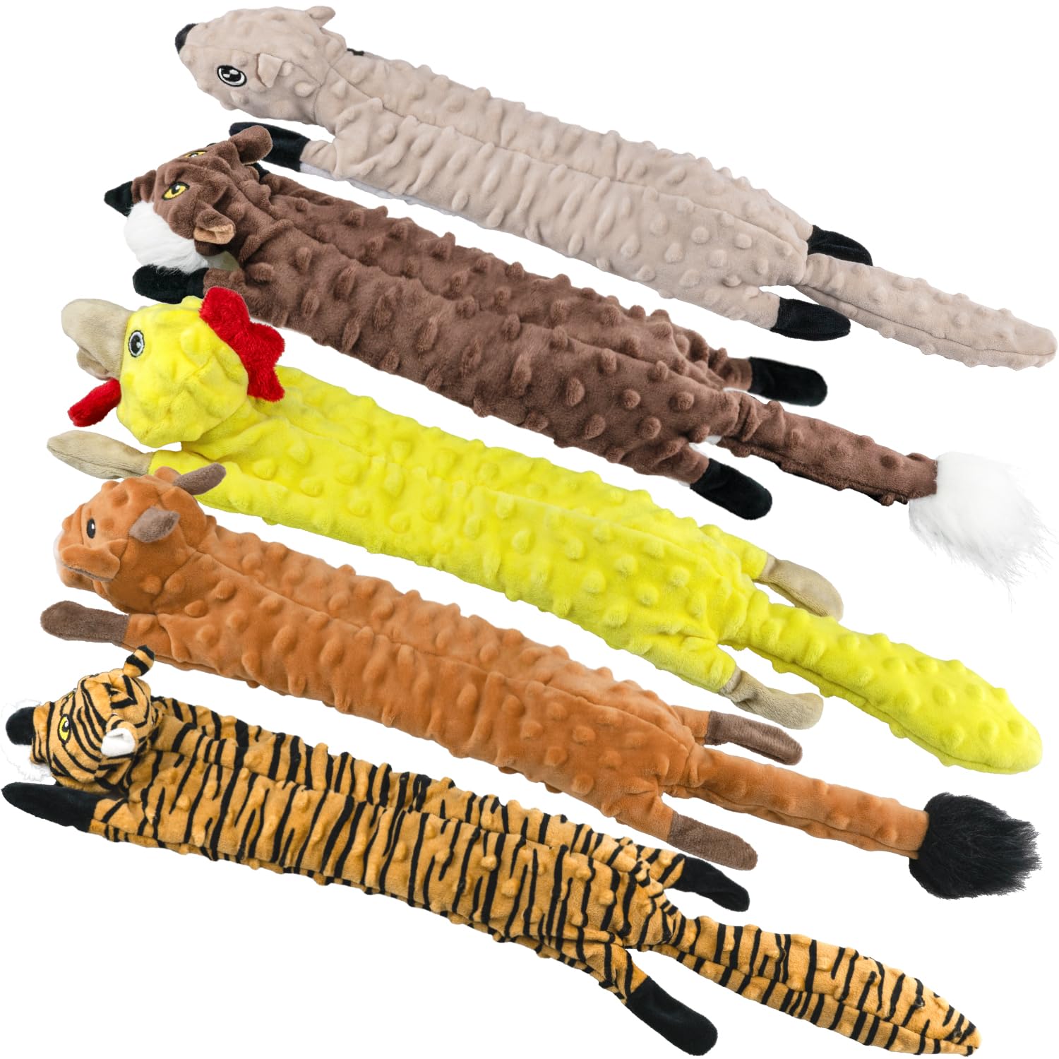 SHARLOVY Dog Quietschspielzeug 5er-Pack