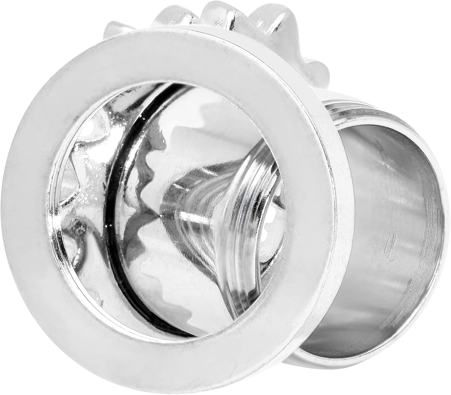 Body Candy 2Pc Womens 316L Steel White Leaves 7/16" Double Flare Screw Fit Tunnel Plug Ear Plug Gauges Set