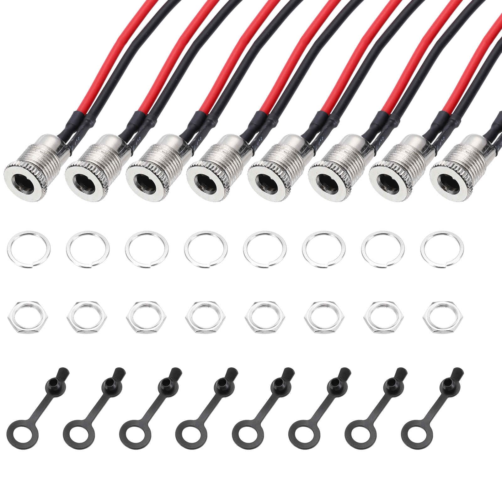 Conector de montaje en panel DC-099 de 2 pines hembra para cables de alimentación de corriente continua 7