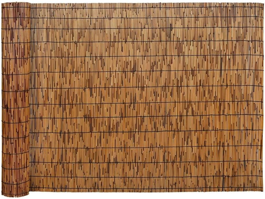 HOMETASTE Premium Natural Reed and Bamboo Fencing & Blind - Enhance Privacy, Block Wind and Sight, and Add a Touch of Eco-Friendly Style to Your Garden, Patio, or Pool Area!" (Corbonized)