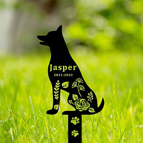 Miniatura 2 de Gerryed Estaca de metal conmemorativa para perro, marcadores de tumba, para exteriores, personalizados, estaca conmemorativa para la pérdida de