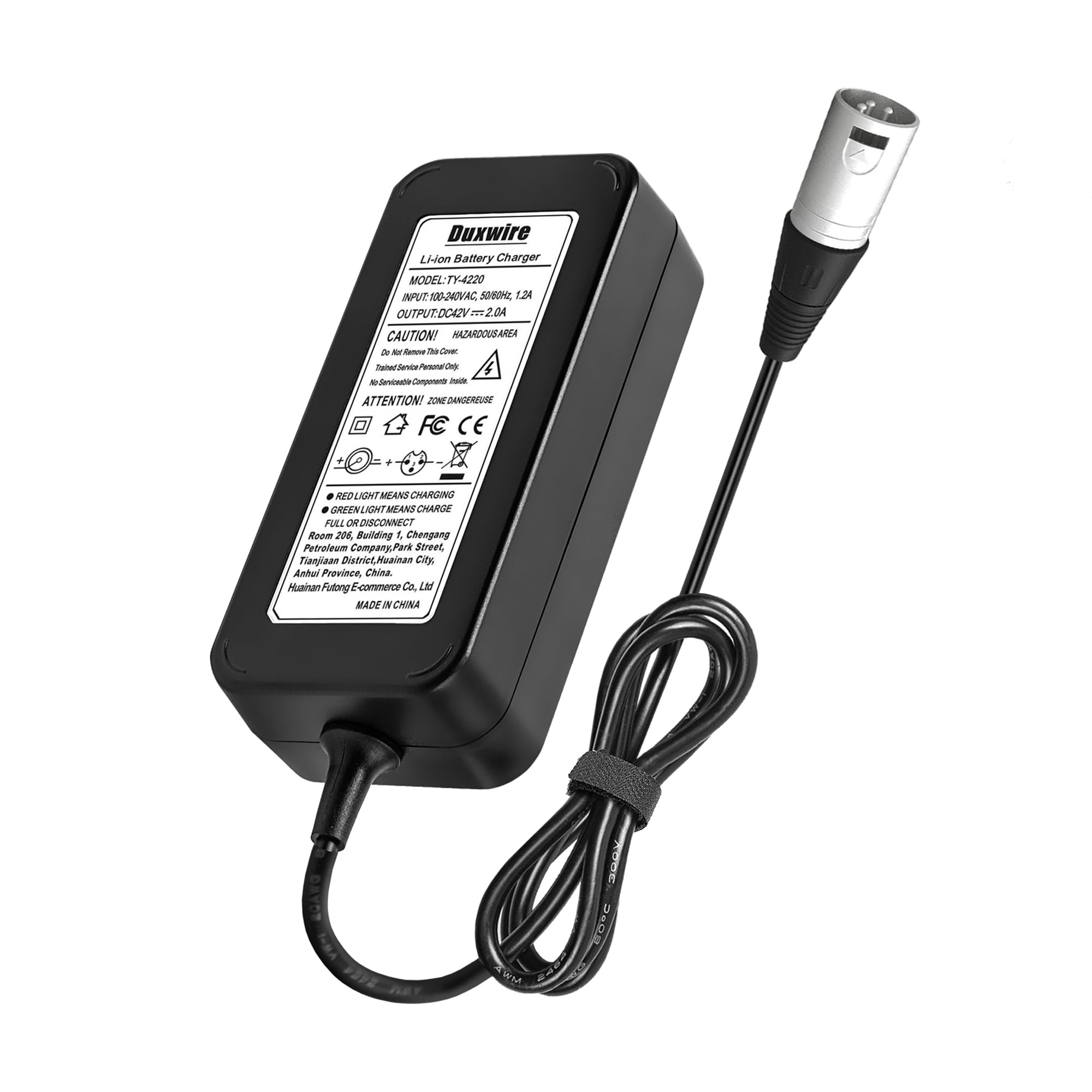 42V 2A Electric Scooter Charger Universal Hoverboard Charger with 3 Pin Male XLR Connector Fast Charging Power Adapter for 36V Lithium Battery (XLR)