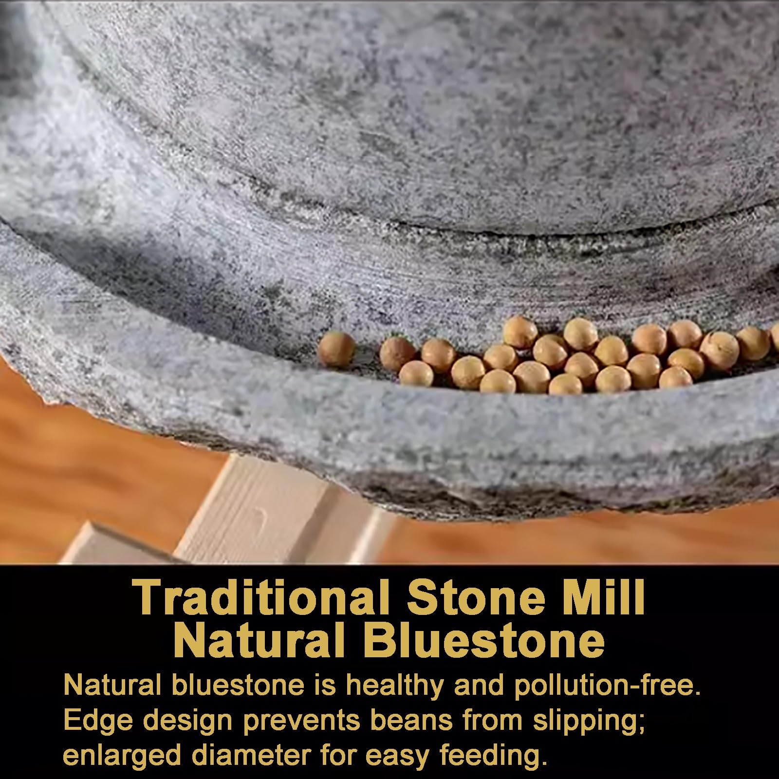 Moulin à grains en pierre de granit – Moulin manuel fait à la main pour aliments secs et humides, outil de meulage traditionnel
