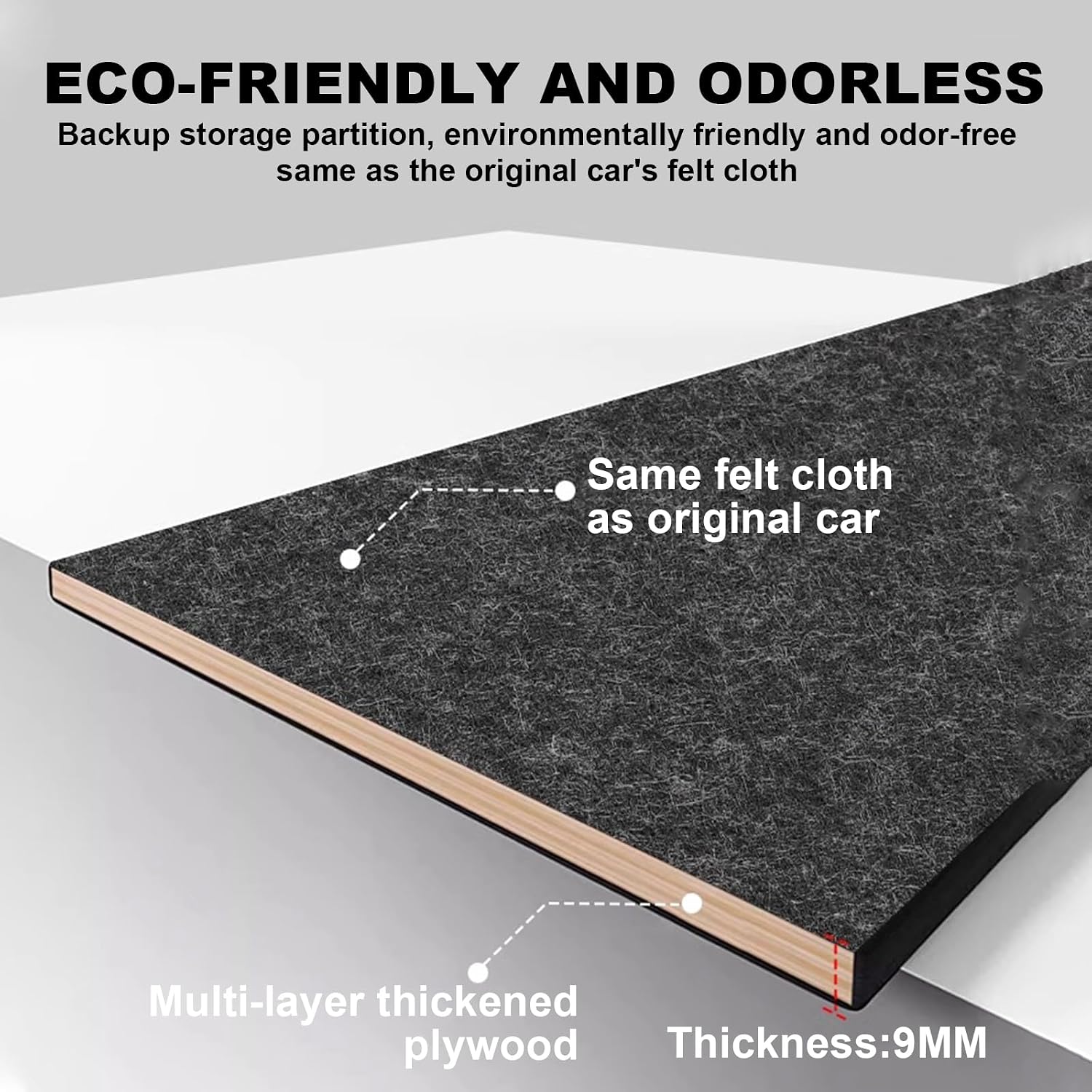 for Ford Explorer 2020-2023 Trunk Box Divider Felt Material Car Organizer Accessories Black 4Pcs