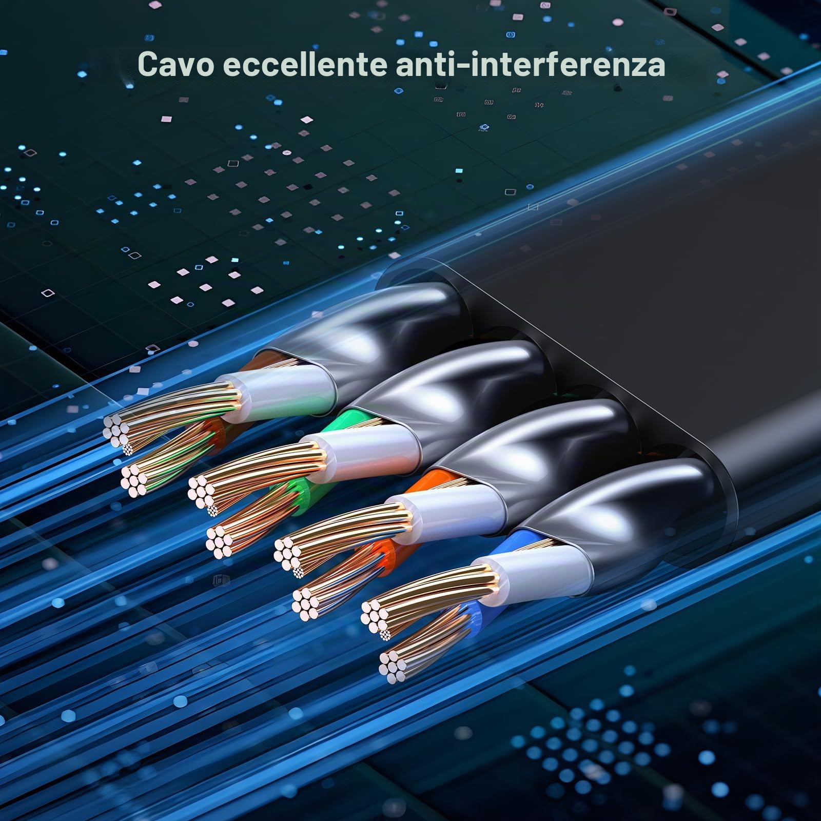 UGREEN Cat 8 10M Cavo Ethernet POE Lan RJ45 40Gbps 2000MHz Alta Velocità per Gaming Switches PS5/4/3 Xbox One Switchs Router PC Smart-TVs Blu-ray-Player Cat 7 6a 6 5e 5