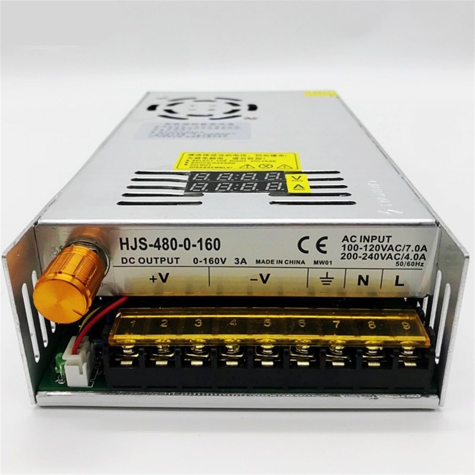 MGIMGFKZD 480W Switching Power Supply Voltage Adjustment 0-12V 5V 24V 36V 48V 60V 80V 120V 160V LED Dual Digital Display Power Supply(0-60V 8A)